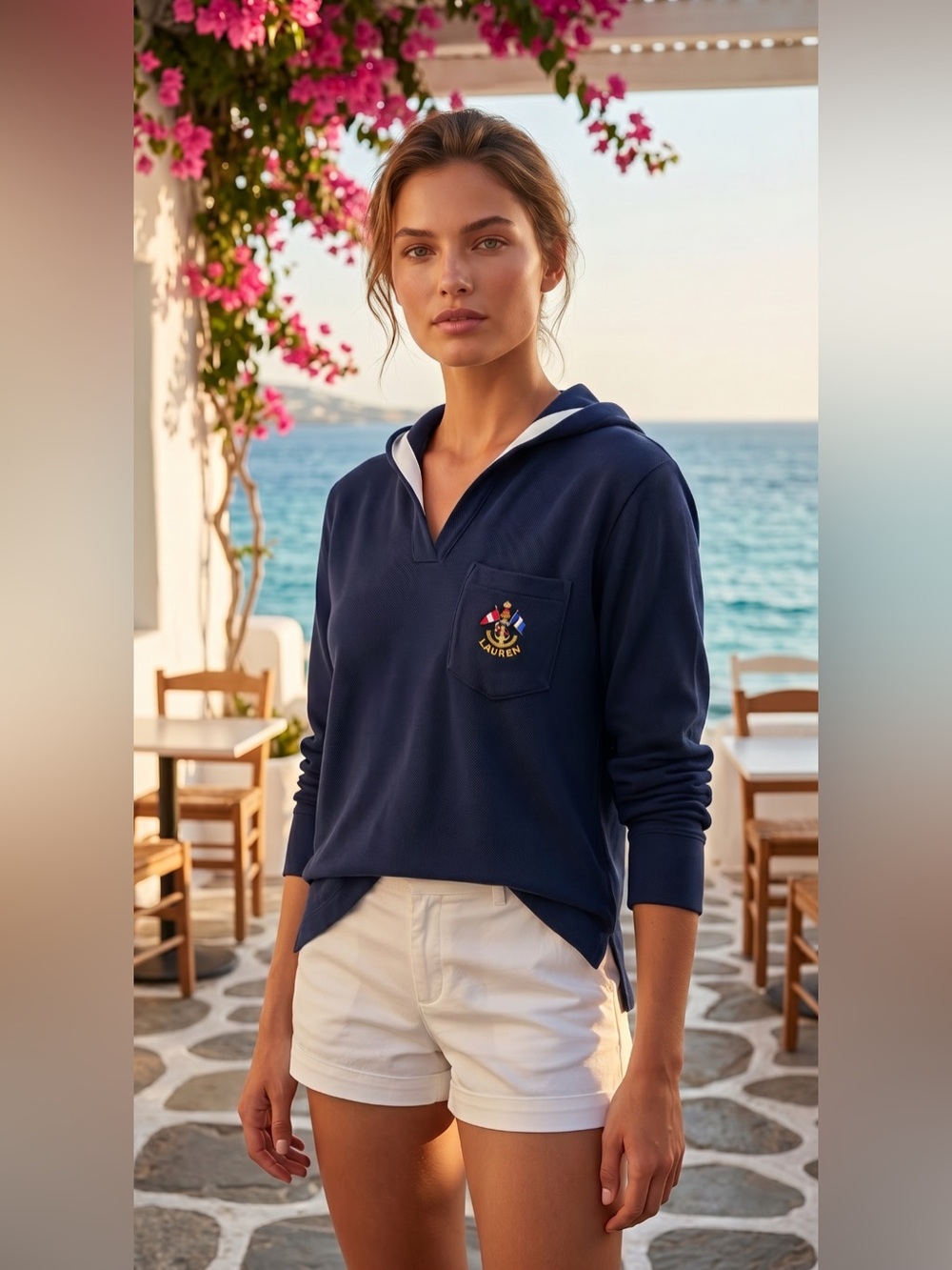 Vintage Lauren Ralph Lauren LRL Cross
Flags Anchor Sailor pullover.
